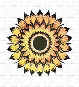 Abstrakte Sonnenblumenmandala